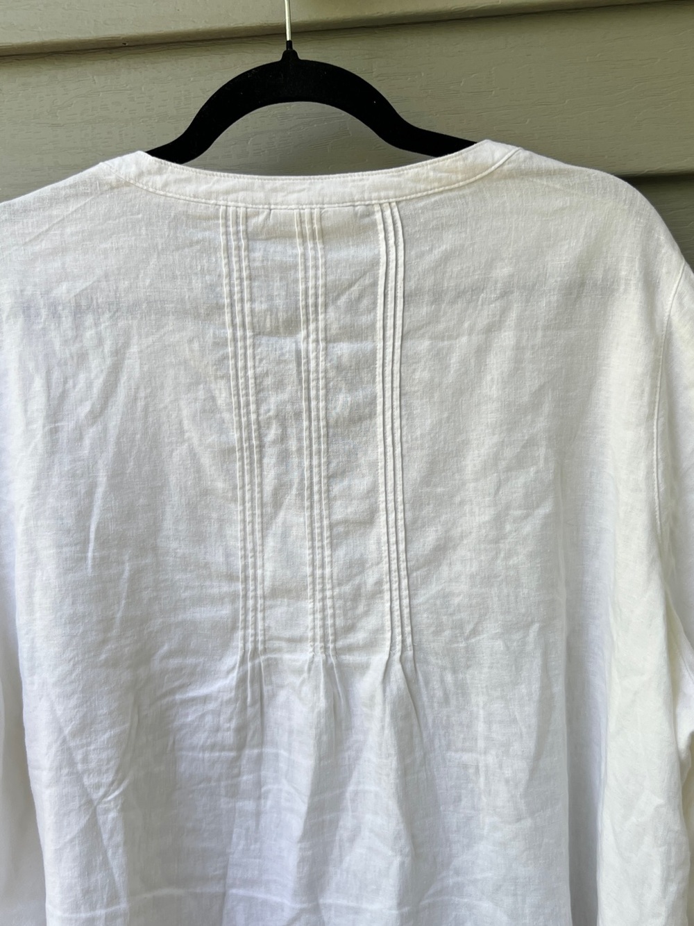 Calypso St. Barth Linen Blend Blouse 1X White Boho Tunic Lightweight Top - Picture 10 of 15